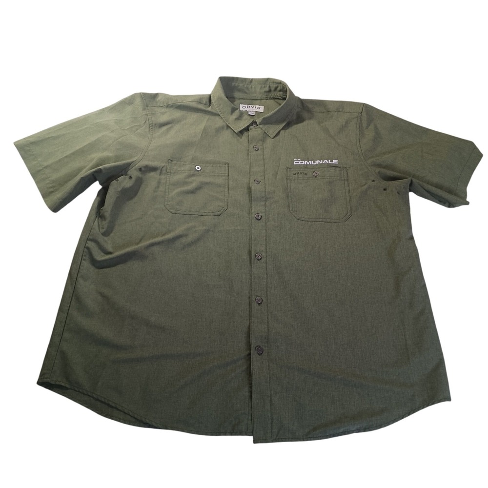 Orvis S.A. Comunale Logo Shirt 1494392 Mens XXL Green Gorpcore Normcore